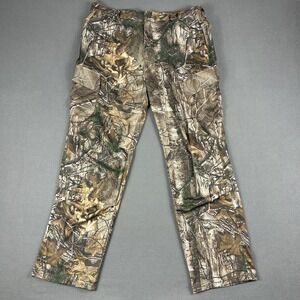 Cabela's Hunting Pants Mens 36 Realtree Xtra Camo Cargo 100% Polyester Field